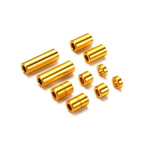 ミニ四駆限定95442 アルミスペーサーセット（12/6.7/6/3/1.5mm各2個）(ゴールド)