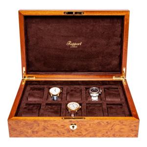 ラポート ロンドン(Rapport LONDON) Heritage Burr Walnut Ten Watch Box｜mano-a-mano