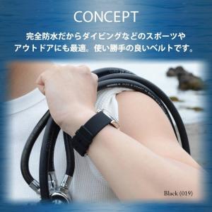 時計ベルト シリコンラバー 完全防水 カシス ...の詳細画像4