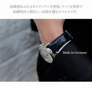 腕時計ベルト バンド カイマン ワニ革 カイマ...の詳細画像4