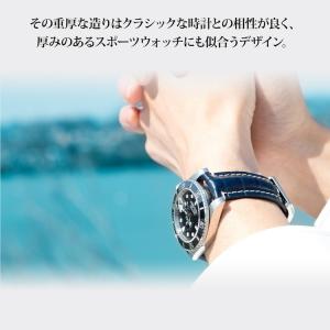 腕時計ベルト バンド カーフレザー クロコ型押...の詳細画像4
