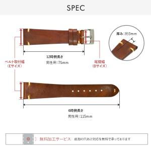 腕時計ベルト バンド トスカーナレザー カーフ...の詳細画像2