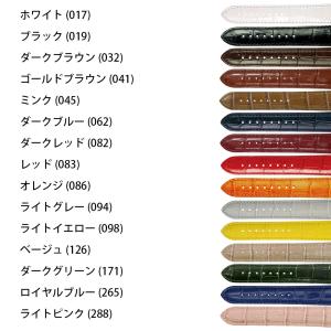 腕時計ベルト バンド カーフレザー 本革 クロ...の詳細画像1