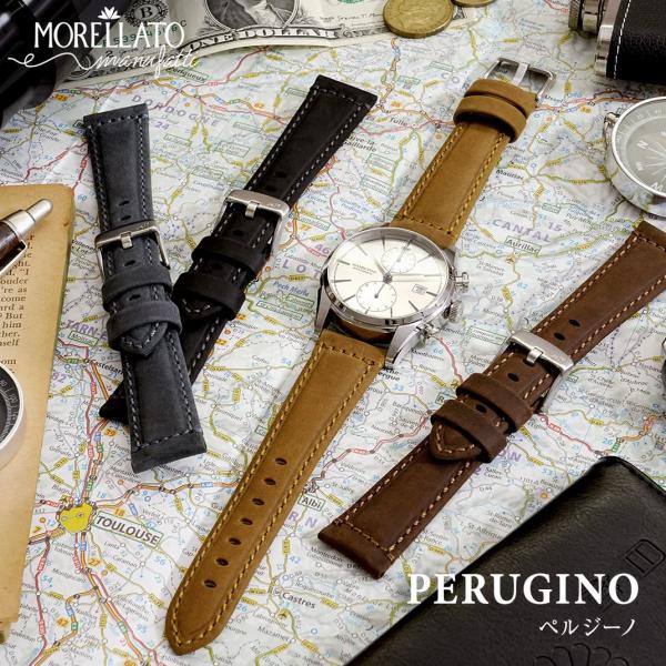 腕時計 ベルト 時計ベルト 時計バンド 時計 バンド カーフ 本革 牛革 PERUGINO ペルジー...