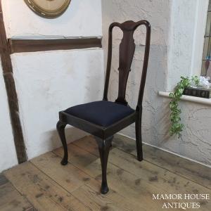 イギリス アンティーク 家具 ダイニングチェア 4脚セット ハイバック