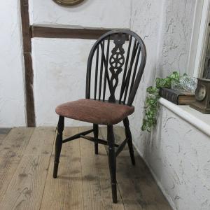 イギリス アンティーク 家具 キッチンチェア ホイールバック 椅子 イス