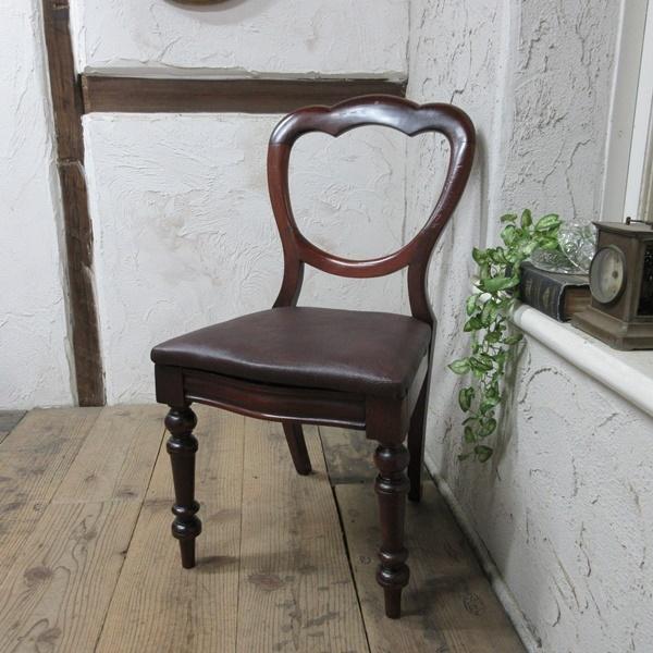 イギリス アンティーク 家具 SALE セール ダイニングチェア バルーンバック 椅子 イス 木製 ...