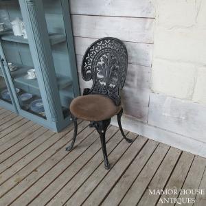 イギリス アンティーク 家具 アイアンチェア 金属製 メタル 4564e