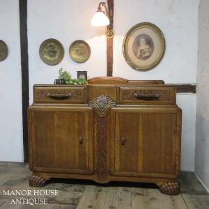 イギリス アンティーク 家具 サイドボード キャビネット 食器棚 飾り棚