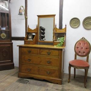 イギリス アンティーク 家具 ドレッシングチェスト ドレッサー 鏡台