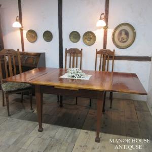 イギリス アンティーク 家具 ダイニングテーブル ツイストレッグ 木製
