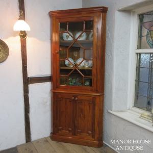 英国イギリスアンティーク家具 コーナーキャビネット カップ