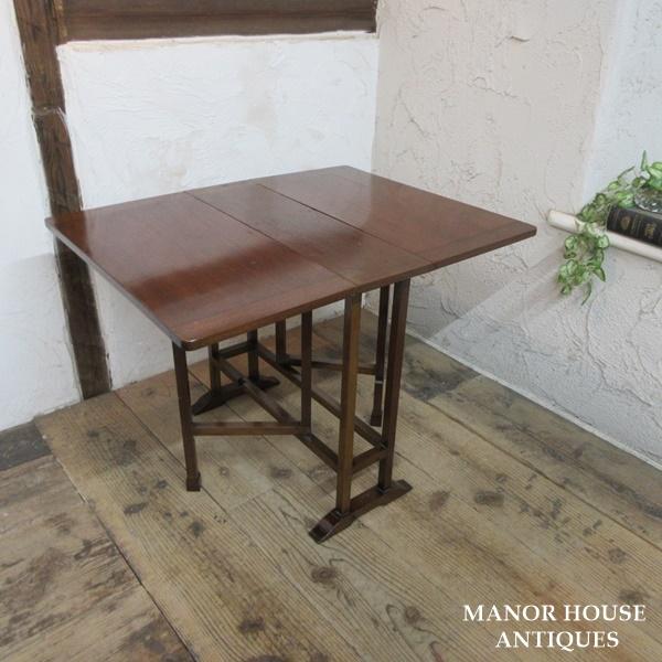 イギリス アンティーク 家具 サザーランドテーブル バタフライテーブル サイドテーブル 木製 マホガ...