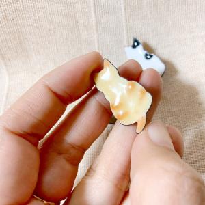 七宝焼き　猫　三毛猫　ぶち猫　おしゃれ猫　かわいい　ブローチ　ピンバッチ　手作り　糸島　送料無料【のび工房】｜manpuku-kyusyu