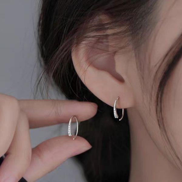 ピアス アレルギー対応 シンプル つけっぱなし フック カラーストーン レディース 小ぶり