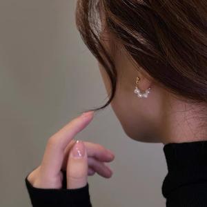 ピアス 18金 フープ アレルギー対応 パール...の詳細画像4