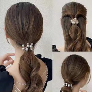 ヘアゴム ヘアアクセサリー ヘアアクセ パール...の詳細画像1