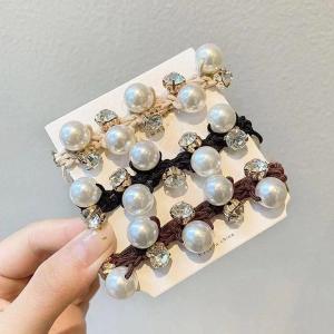 ヘアゴム ヘアアクセサリー ヘアアクセ パール...の詳細画像3