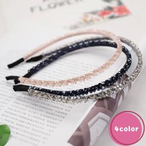カチューシャ 前髪 ヘアアクセサリー ラインストーン