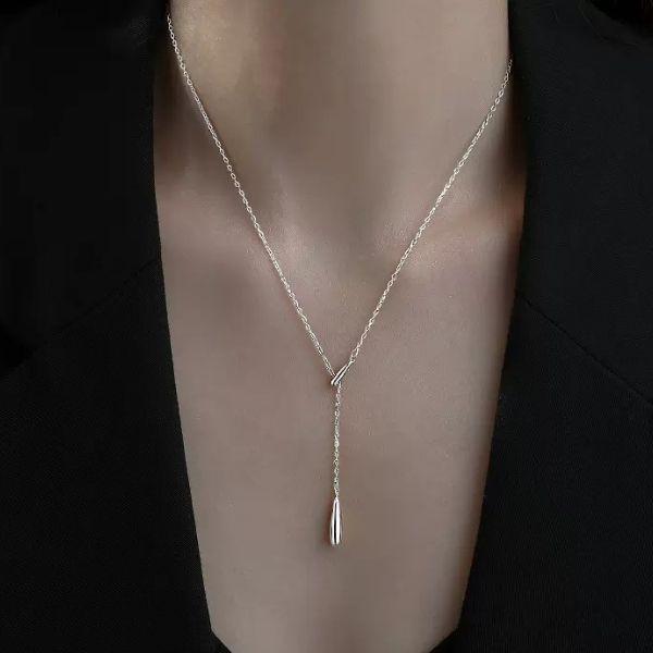 ネックレス レディース Y字 ロング アレルギー対応 シンプル チェーン