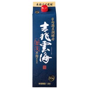 雲海酒造 本格焼酎 吉兆雲海 25度 日向灘黒潮酵母 黒麹仕込み 紙パック 1.8L 1800ml 1梱包6本まで 包装不可｜FELICITY 地酒