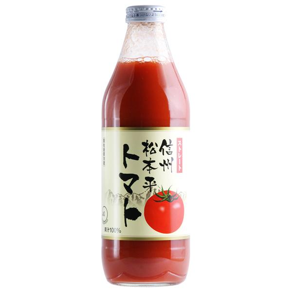 国産 アルプスジュース ストレート 信州松本平トマト 果汁100％ 1000ml（ノンアルコール） ...