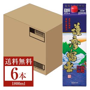 濱田酒造 本格芋焼酎 薩摩富士 25度 紙パック 1800ml（1.8L） 6本 1ケース 芋焼酎 鹿児島｜manroku-y