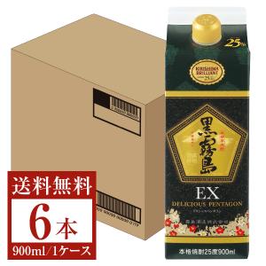 霧島酒造 黒霧島EX 芋焼酎 25度 紙パック 900ml 6本 1ケース 焼酎 宮崎