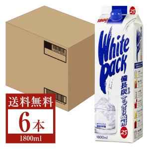メルシャン ホワイトパック 25度 備長炭仕上げ すっきり焼酎 甲類 1.8L 1800ml 6本 1ケース｜FELICITY 地酒
