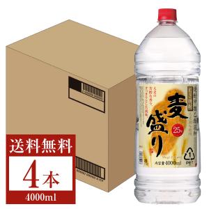 合同酒精 麦焼酎 麦盛り 25度 ペットボトル 焼酎甲類乙類混和 4L（4000ml） 4本 1ケース 焼酎｜日本の酒専門店 地酒屋 萬禄