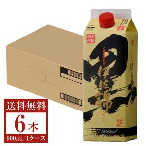 大口酒造 本格焼酎 黒伊佐錦 芋 黒麹仕込 25度 紙パック 900ml 6本 1ケース 芋焼酎 鹿児島 送料無料｜manroku-y