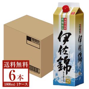 大口酒造 本格焼酎 伊佐錦 芋 白麹仕込 25度 紙パック 1800ml （1.8L） 6本 1ケース 芋焼酎 鹿児島 送料無料