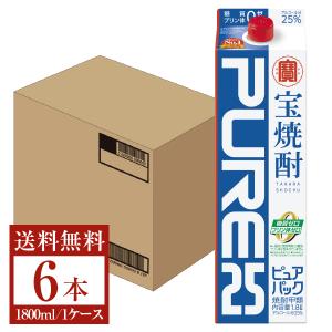 宝酒造 寶 宝焼酎 ピュアパック 25度 1800ml 1.8L×6本 1ケース 紙パック｜日本の酒専門店 地酒屋 萬禄