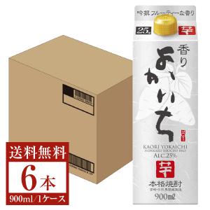 バット　さつま黒白波芋焼酎 25度 1800mlパック×6本