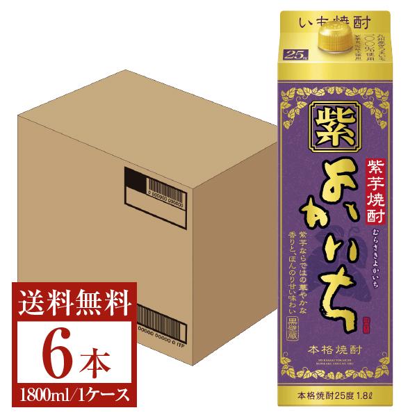 宝酒造 寶 宝焼酎 本格焼酎 紫よかいち 芋 25度 紙パック 1800ml 1.8L×6本 1ケー...