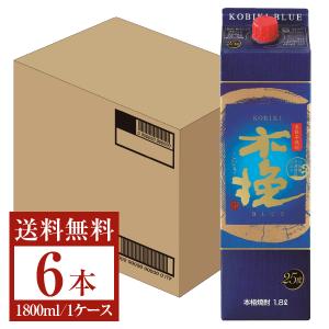 雲海酒造 本格芋焼酎 さつま木挽 ブルー 25度 日向灘黒潮酵母仕込み 紙パック 1800ml 1.8L×6本 1ケース 芋焼酎｜manroku-y