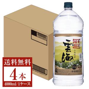 雲海酒造 本格焼酎 そば雲海 25度 ペットボトル 4L（4000ml）4本 1ケース 蕎麦焼酎 宮崎