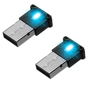 YFFSFDC イルミライト USB LED ライト 2個セット自動車内装ミニUSB雰囲気ランプ 車内照明 室内夜間ライト LED呼吸灯8色｜mantaaaro