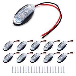 10個のNUZAMASサイドマーカーLEDライト、12V / 24V、IP68防水、4X LED、位置インジケーター、フロントリアLEDライ｜mantaaaro