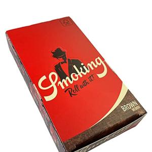 smoking スモーキングブラウン 1 1/4(ワンクオーター) (78mm) ペーパー 50枚入り×25ブックレット(1箱) 手巻きタバ｜mantaaaro