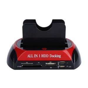 HDDドック ハードディスクドック SATA IDEドック デュアル LEDライト付け パソコン・周辺機器 サポート32Gメモリカード/CF｜mantaaaro