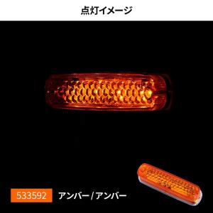 LED 車高灯ランプNEO アンバー/アンバー 533592 トラック用品 ランプ・電飾パーツ JET INOUE｜manten-life