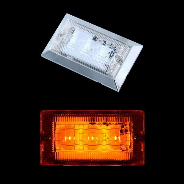 ハイパワーフラットマーカーランプNEO クリアレンズ アンバー 534502 トラック用品 ランプ・...