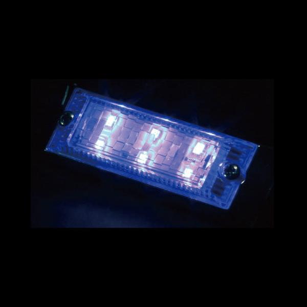 ウルトラフラットマーカーランプ 24V クリアレンズ ブルー 534581 トラック用品 ランプ・電...