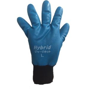 ハイブリッドジャージホット Lサイズ 5双 二重防寒手袋 作業用グローブ ポリ塩化ビニール手袋｜manten-tool