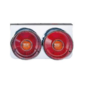ジェットイノウエ メーカー直送 丸型2連テールランプ小型 525359 ※代
