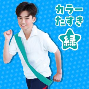 カラーたすき 緑 運動会 競技用品 アーテックの詳細画像1
