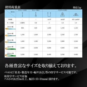スリングベルト JIS3E型800kg 幅25...の詳細画像3