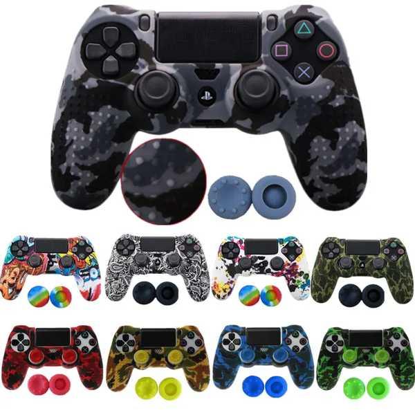 【互換品】シリコーン迷彩保護スキンケースソニー   DS4 プロスリムコントローラ親指グリップジョイ...