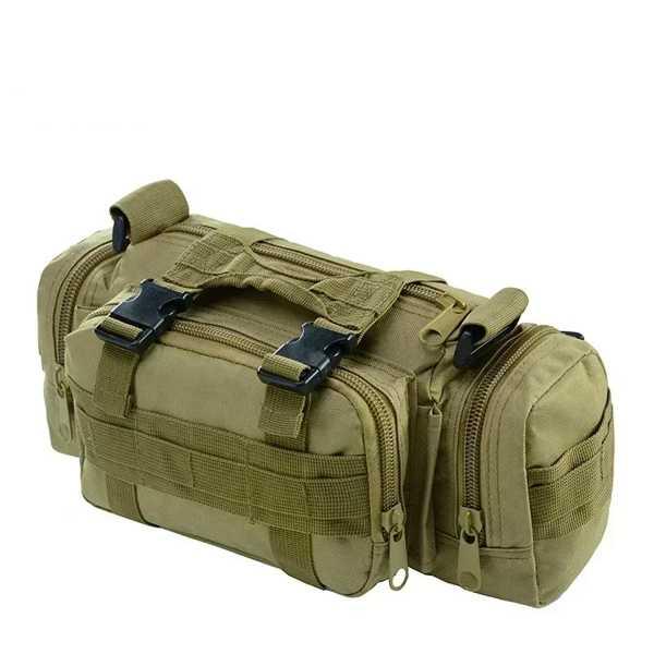 【互換品】屋外ハイキングウエストバッグ 600D  防水 オックスフォード登山ショルダーバッグ釣りキ...